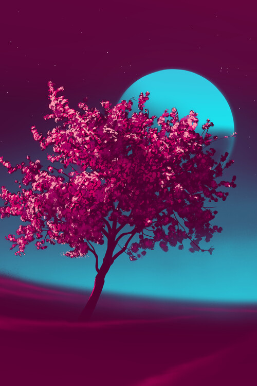 Plakat Retro tree