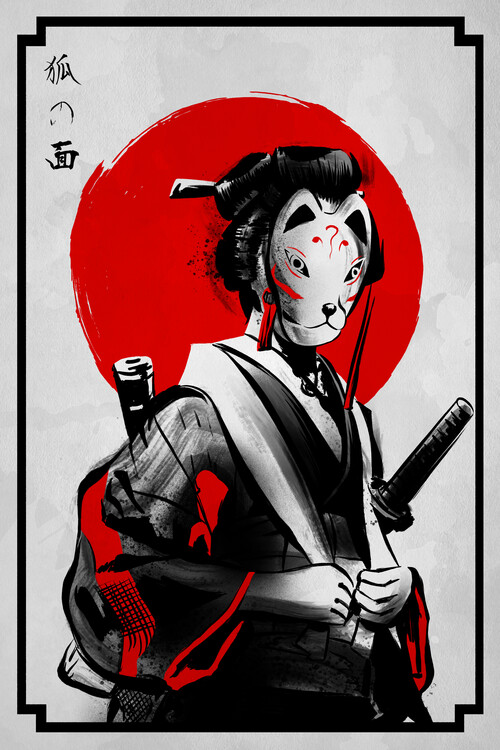 Poster Kitsune mask