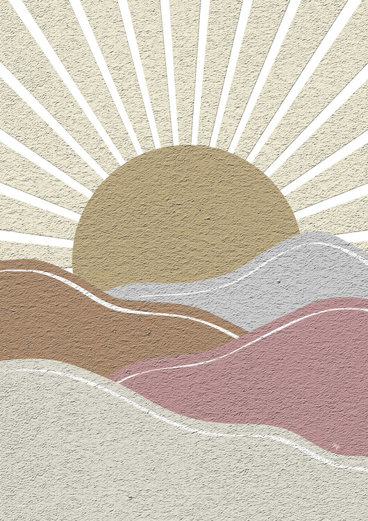 Poster Beige Sunset
