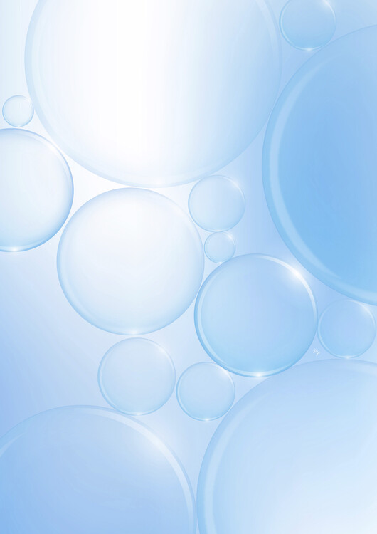 Poster Blue Bubbles