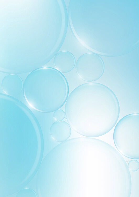 Плакат Cyan Bubbles