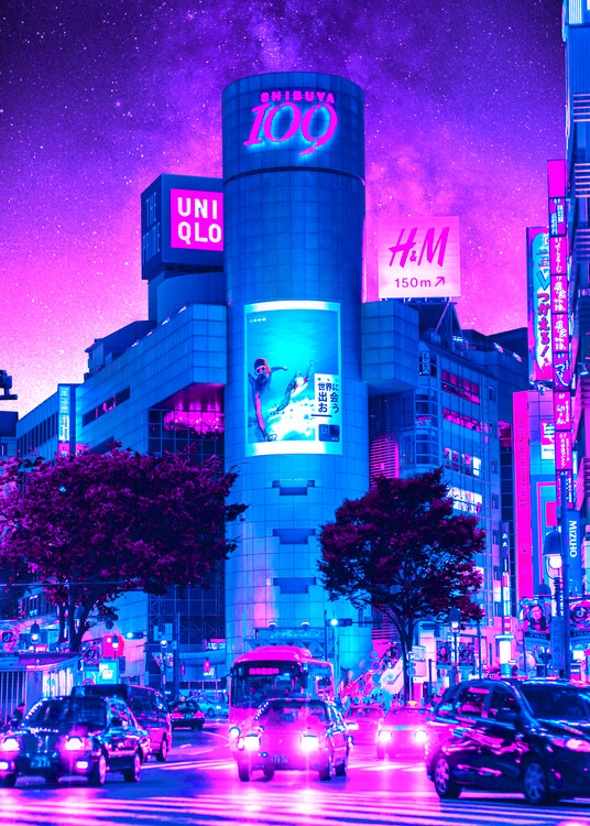 Poster Tokyo sky night
