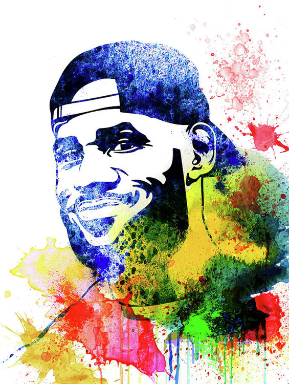 Obraz na plátně Lebron Watercolor