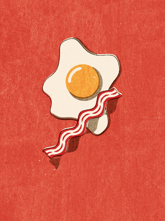 Obraz na plátne FOOD / Egg and Bacon