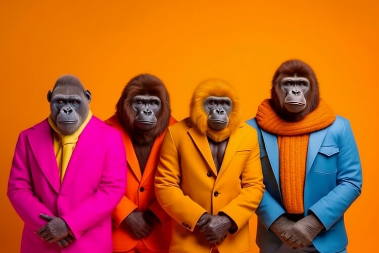 Poster Gorilla rock band