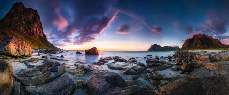 Poster Utakleiv sunset