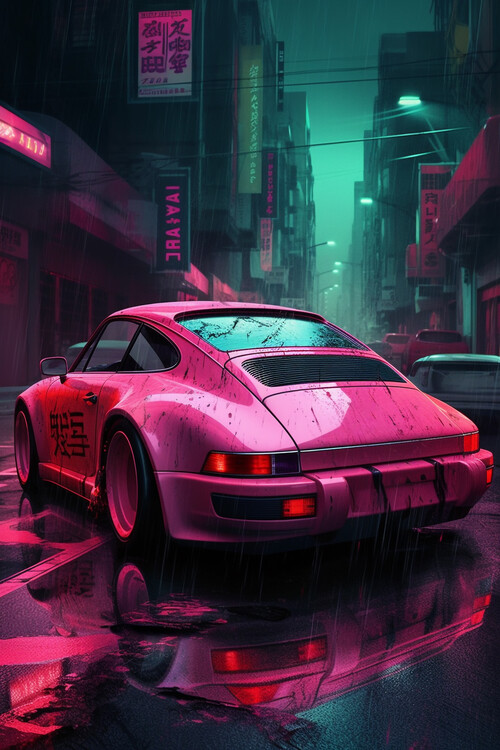 Poster Pink Car
