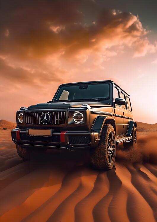 Poster G63 Car SUV in the Desert