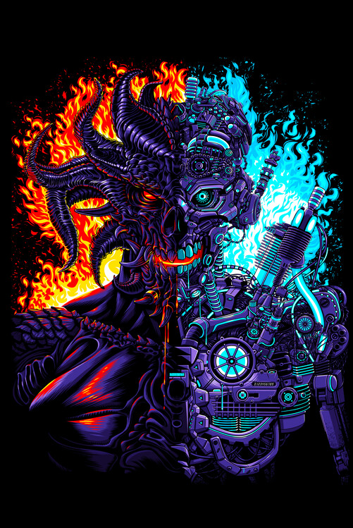 Poster Demon Robot