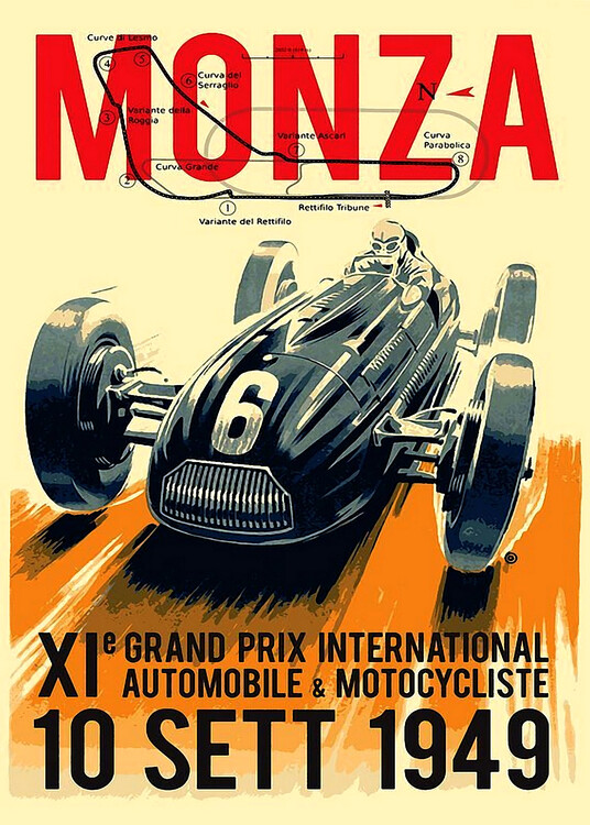 Poster 1949 Monza Grand Prix
