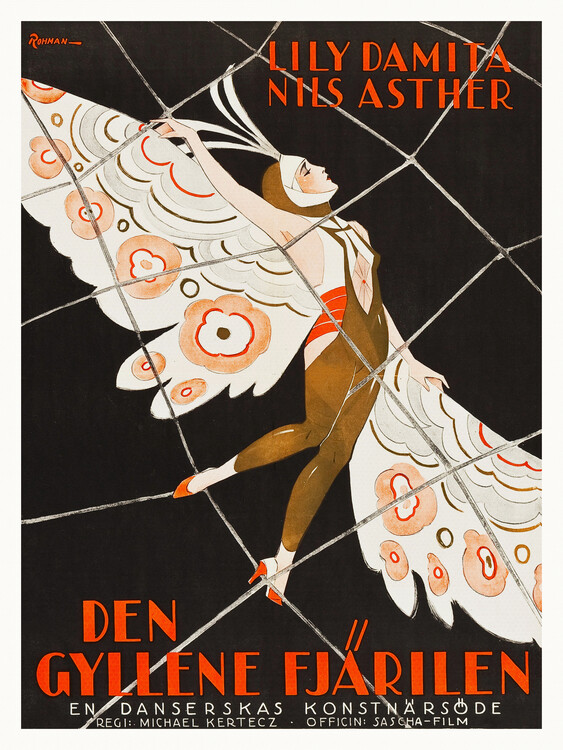 Levně Plakát, Obraz - The Golden Butterfly, Ft. Lily Damita, 3602 Theatre Retro movie, 30 × 40 cm