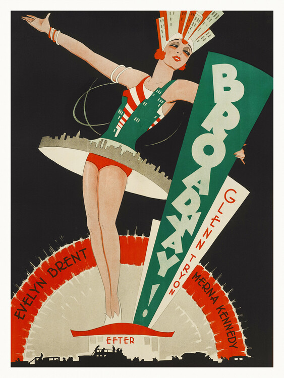 Canvas Print Broadway, Ft. Evelyn Brent (Retro Movie Cinema)