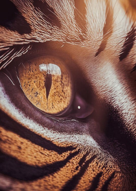 Poster Golden Eye Portrait of the Tiger