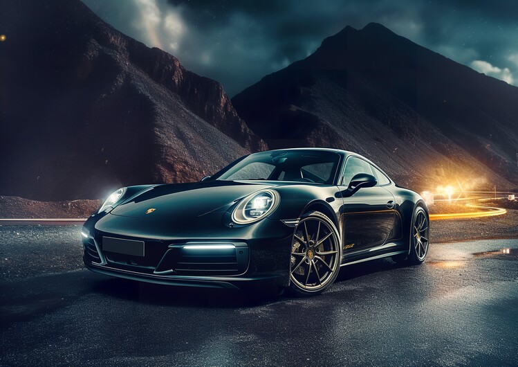 Plakát Porsche 911 Dark Mountain Race