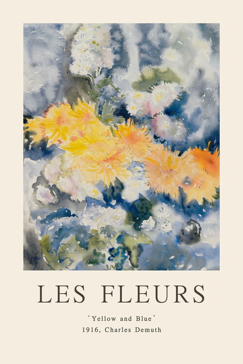 Poster Yello & Blue (Les Fleurs / The Flower Collection)
