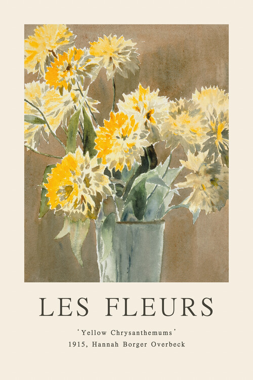 Poster Yellow Chrysanthemums (Les Fleurs / The Flower Collection)