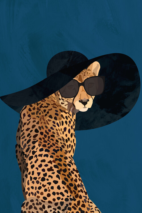 Poster Cheetah in the sunhat