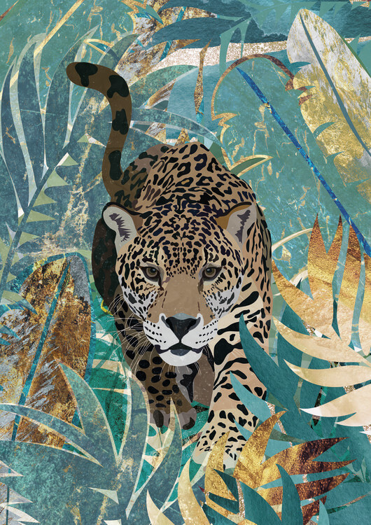 Poster Jaguar prowl in the jungle