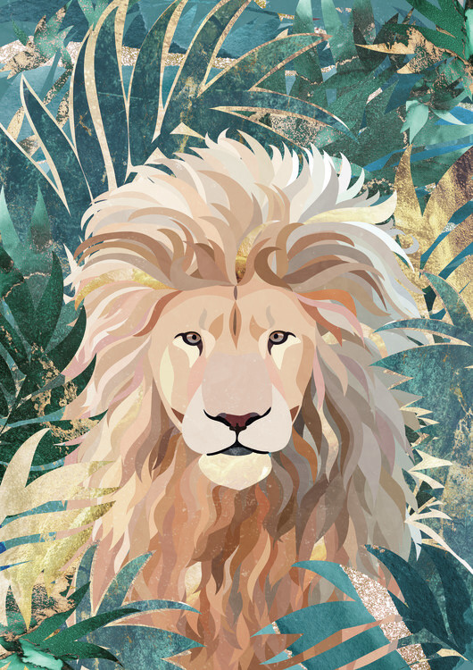 Poster Leo lion in the jungle