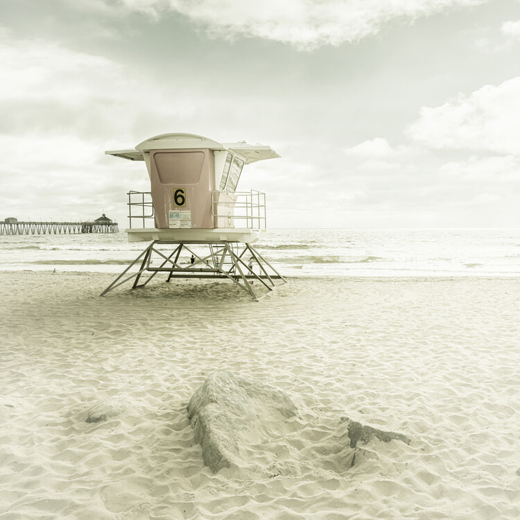 Poster CALIFORNIA Imperial Beach - Vintage - square