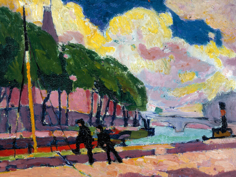 Poster On the Banks of the Seine - Henry Lyman Saÿen