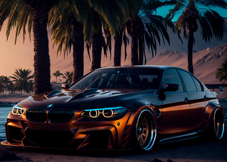 Poster Brown sportcar