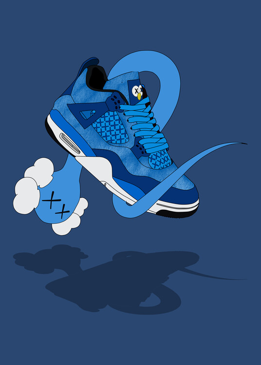 Poster fly sneaker ghost blue