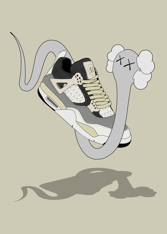 Poster fly sneaker ghost gray