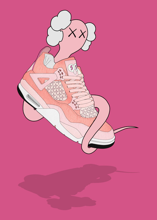 Poster fly sneaker ghost pink