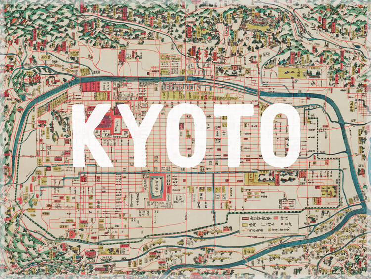 Plakát Kyoto Map - Historical & Vintage Maps