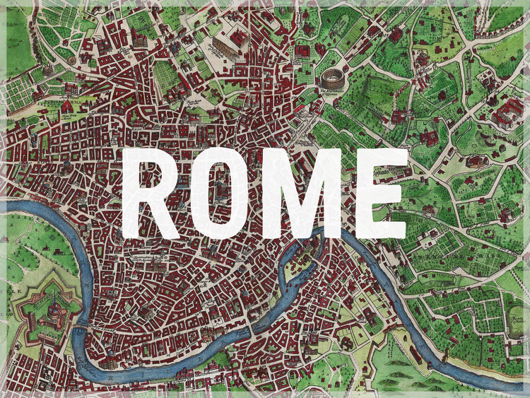 Poster Rome Map - Historical & Vintage Maps