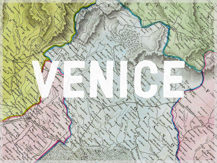 Cuadro en lienzo Venice Map - Historical & Vintage Maps