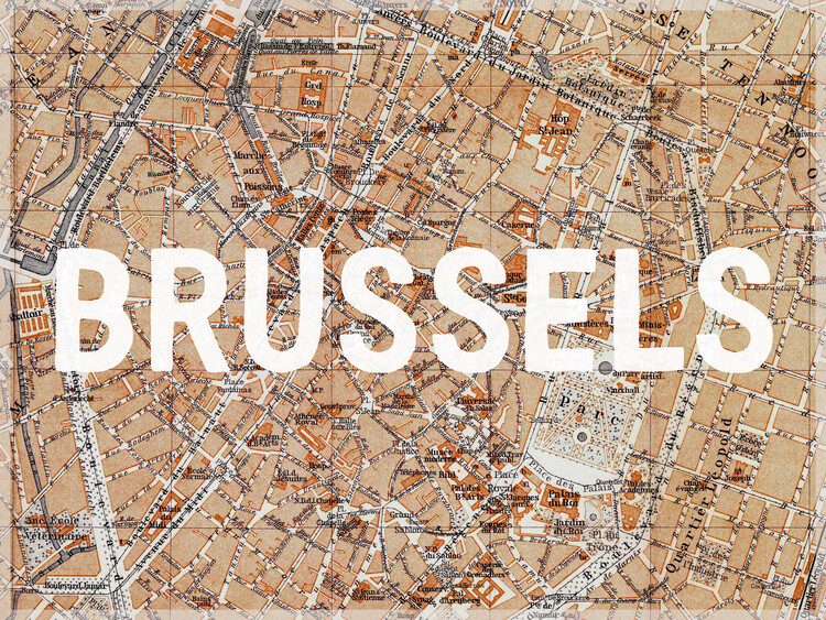 Poster Brussels Map - Historical & Vintage Maps