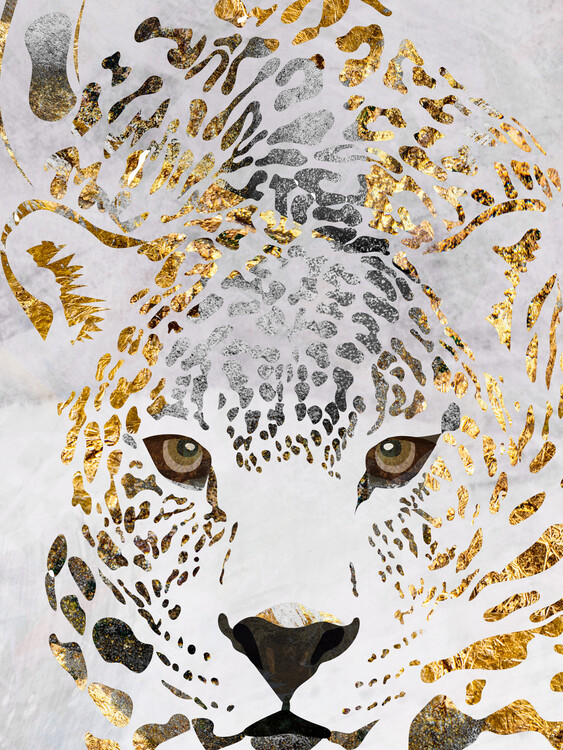 Poster White Gold Jaguar