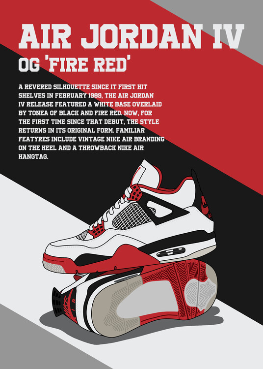 Poster Og retro 4 fire bred