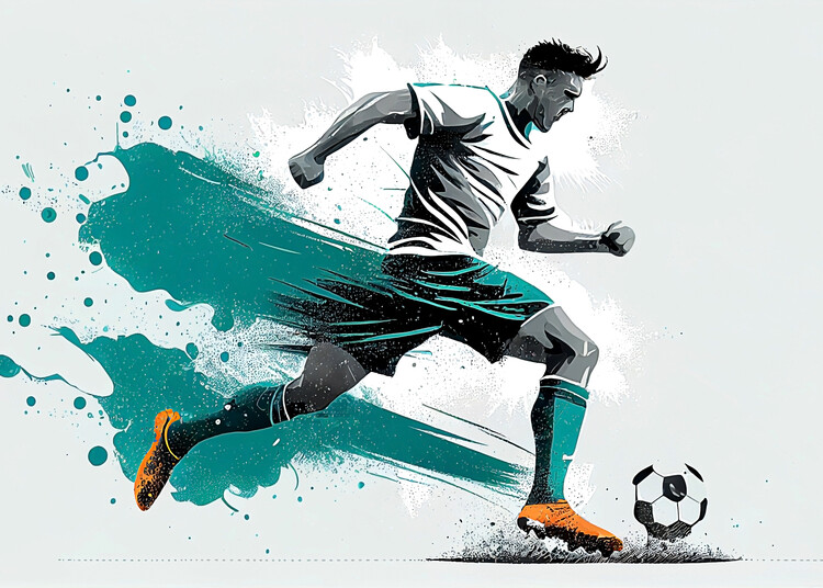 Canvas Print football player