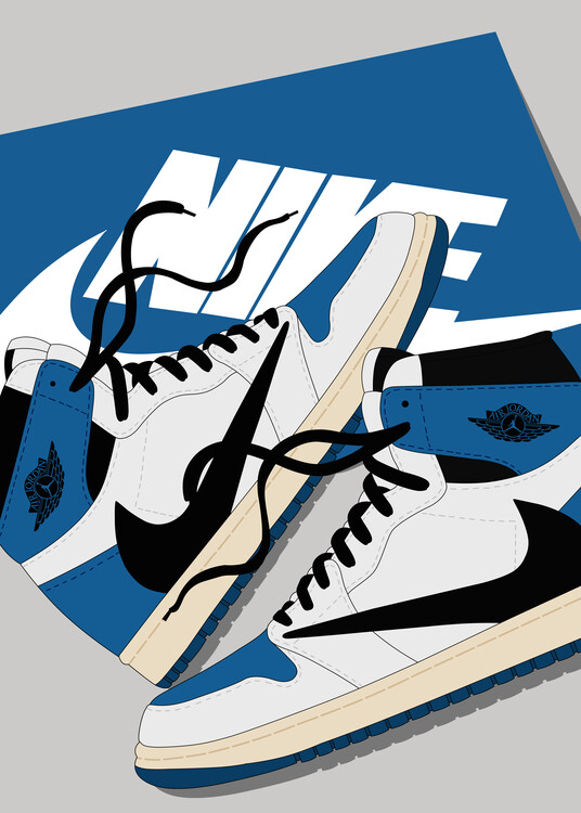 Poster sneaker with box
