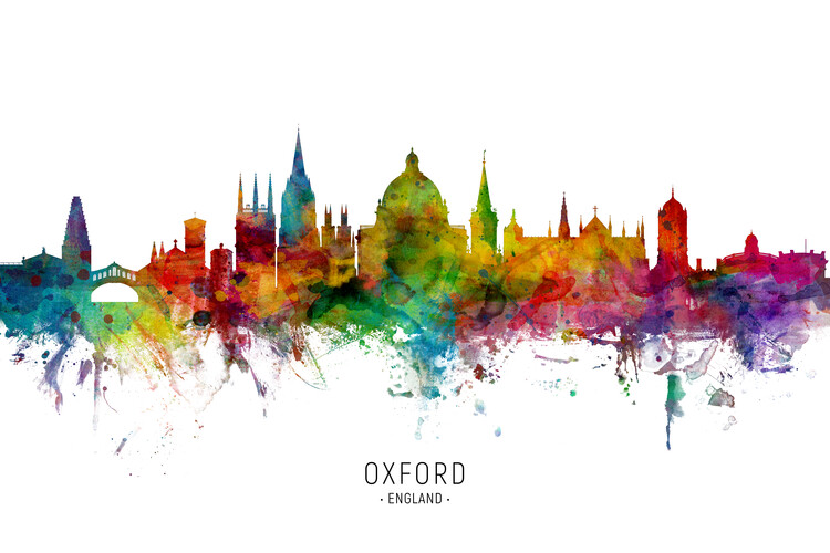 Poster Oxford England Skyline