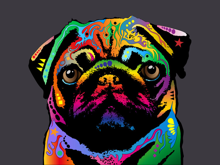 Poster Pug Dog Pop Art