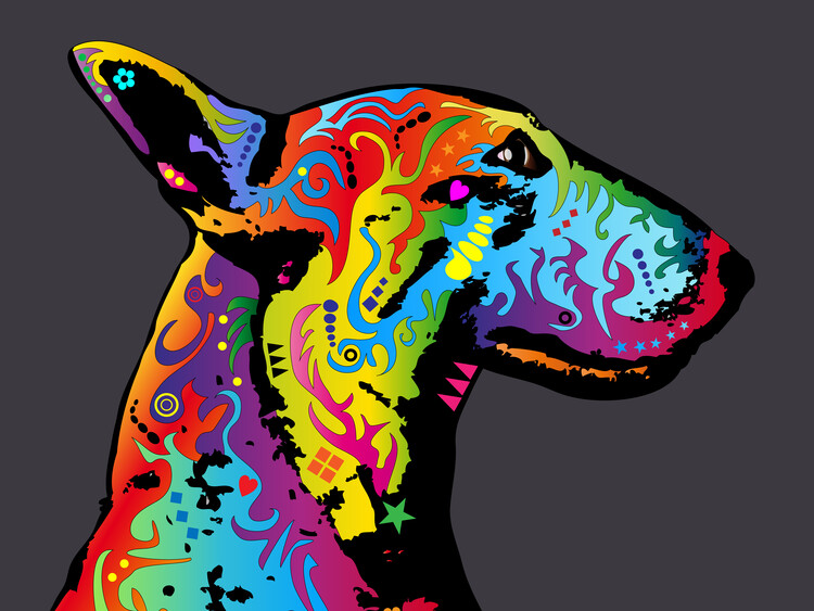 Poster English Bull Terrier Dog Pop Art