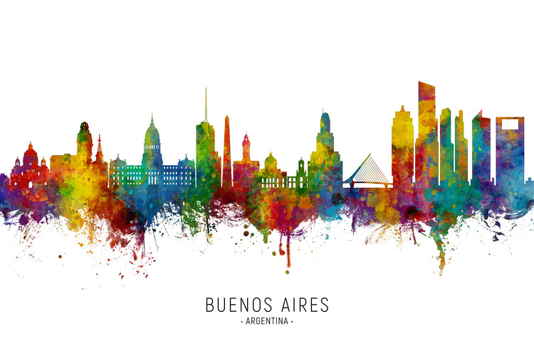 Плакат Buenos Aires Argentina Skyline Cityscape