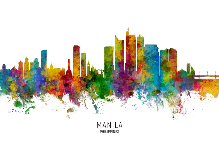 Плакат Manila Philippines Skyline Cityscape