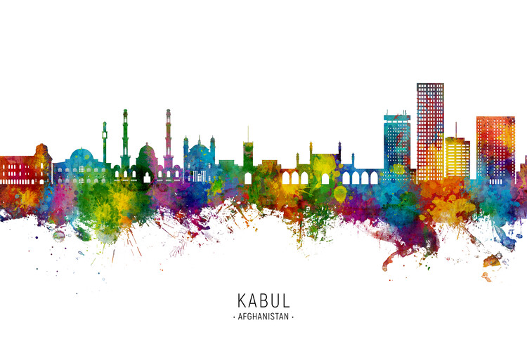 Плакат Kabul Afghanistan Skyline Cityscape