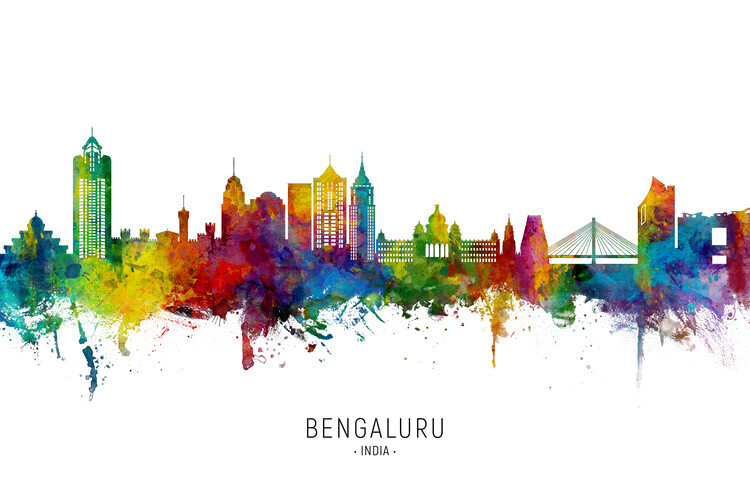 Плакат Bengaluru Skyline India Bangalore