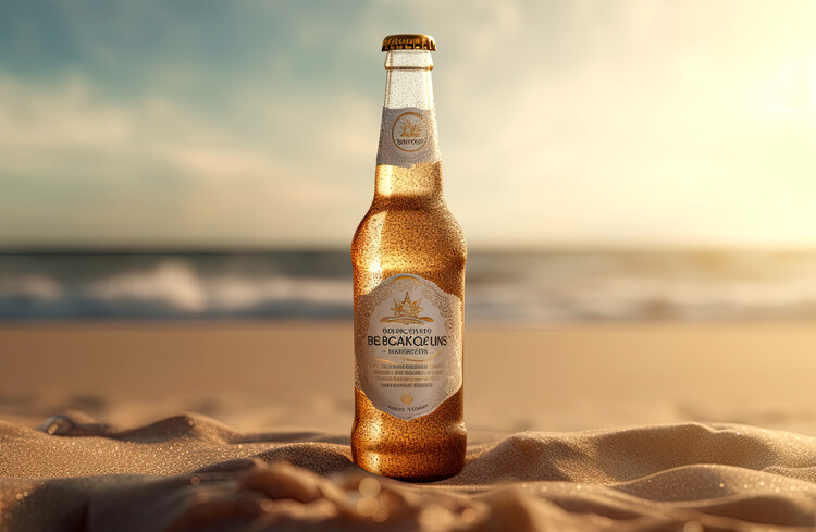 Póster Beer on the beach