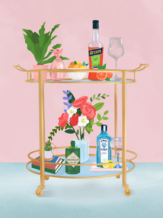 Poster Bar Cart