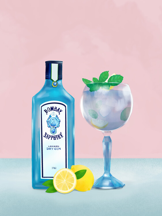 Poster Gin Cocktail