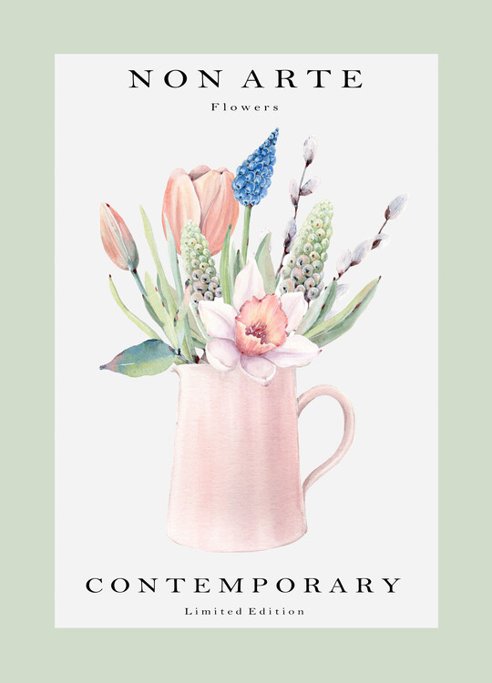 Poster Non Arte Green flower vase