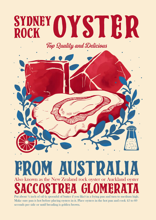 Poster Oyster kitchen decor