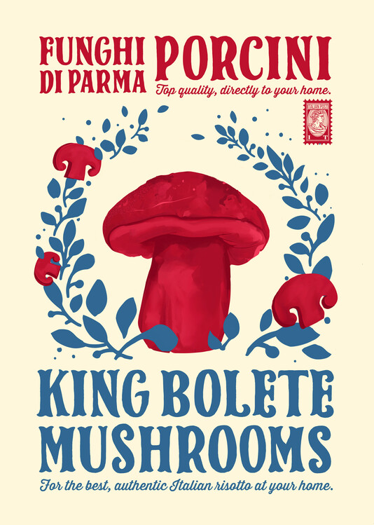 Poster Porcini kitchen print
